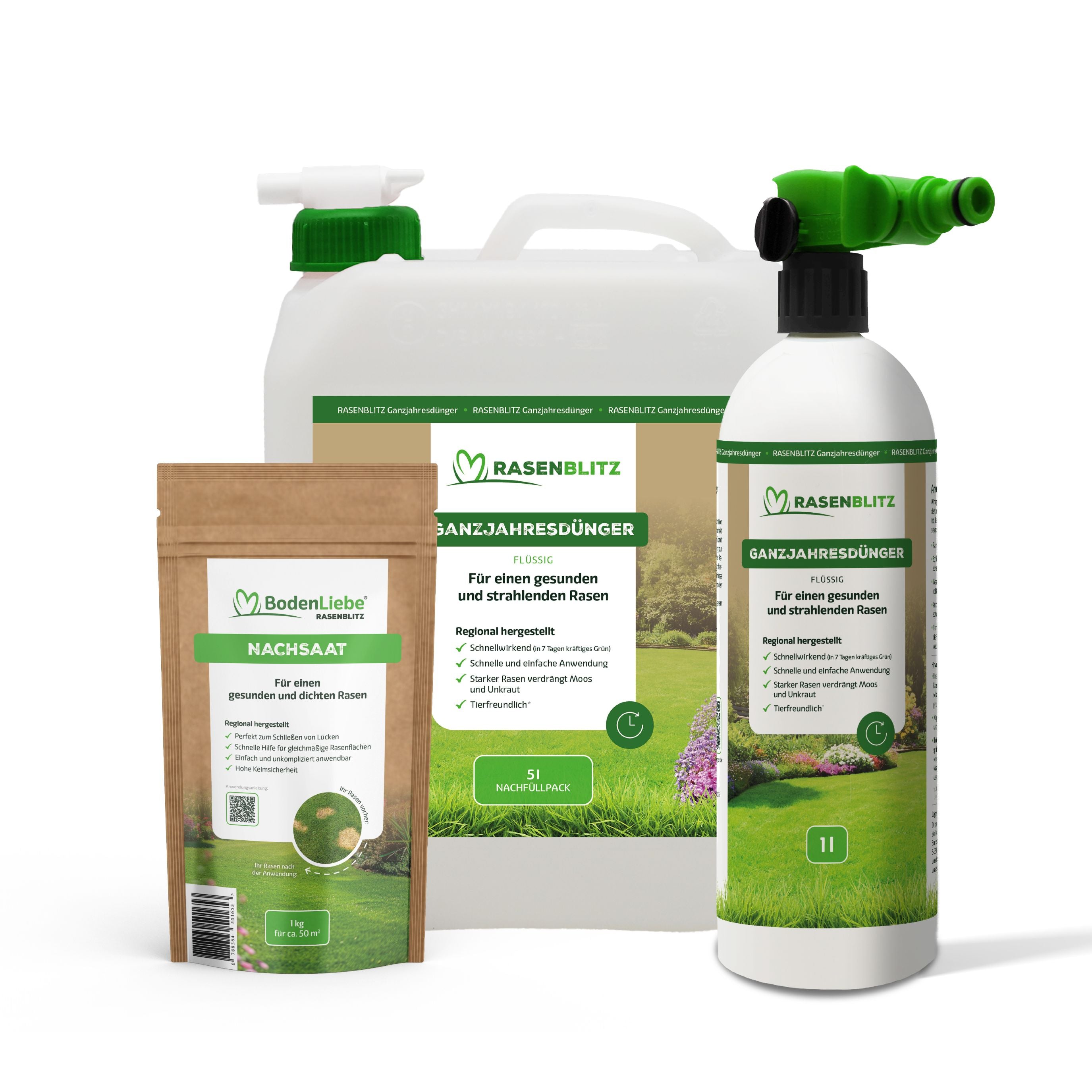 5L für 250-500m²  inkl. Sprühflasche inkl. 1kg NACHSAAT