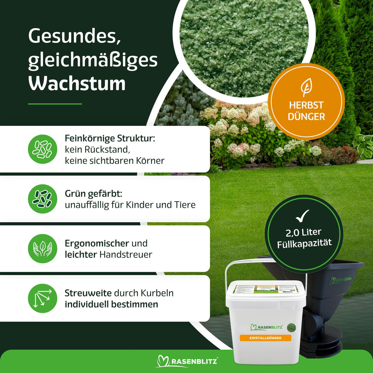 RASENBLITZ KRISTALLDÜNGER HERBST SET
