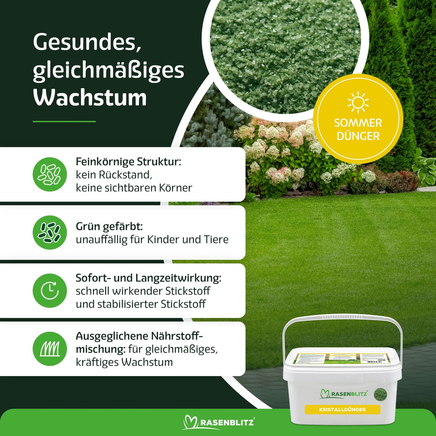 RASENBLITZ KRISTALLDÜNGER SOMMER