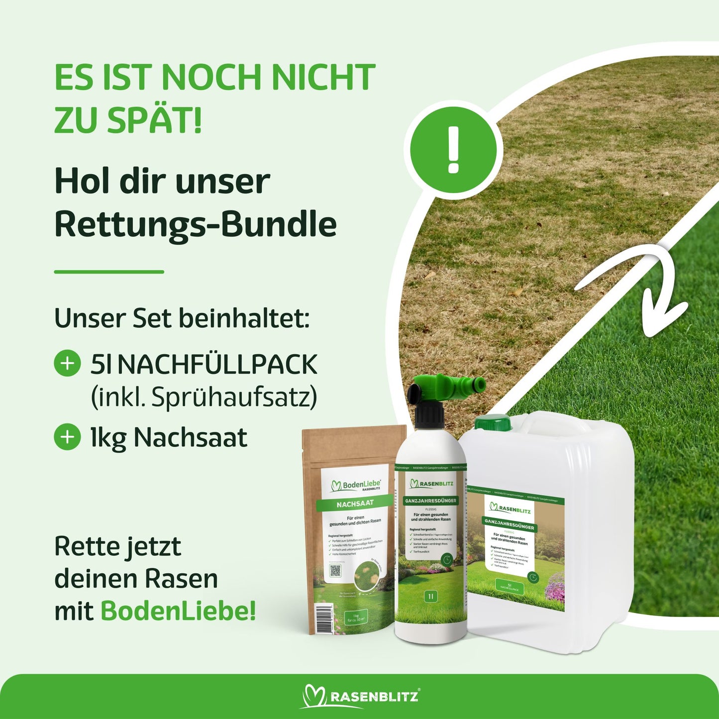 RASENBLITZ™ - RASENRETTER GANZJAHRESDÜNGER SET